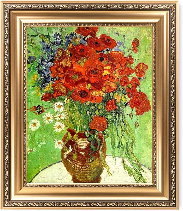 DECORARTS - Red Poppies and Daisies, Vincent Van Gogh Art Reproduction. Giclee Prints Match with ... | Amazon (US)