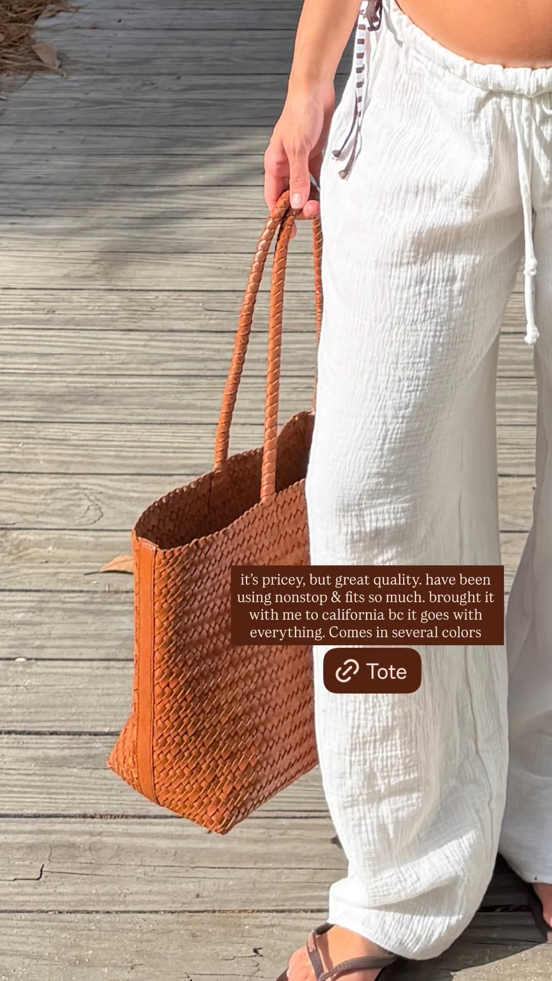 this madewell bag is my favorite for summer! 🧡 it's pricey, but great quality. have been using nonstop & it fits so much. brought it with me to california bc it goes with everything. comes in several colors! 

 #LTKootd #LTKSeasonal