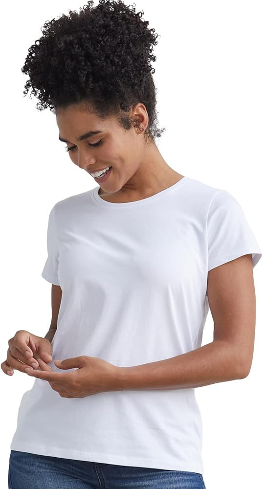 Women's Organic Pima Cotton Relaxed Short Sleeve Crew Neck T-Shirt | Amazon (US)