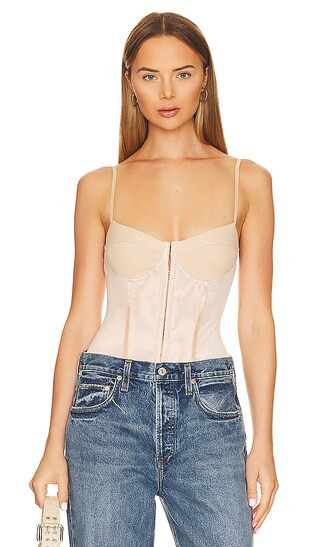 Night Rhythm Bodysuit in Pink Sand Dune | Revolve Clothing (Global)