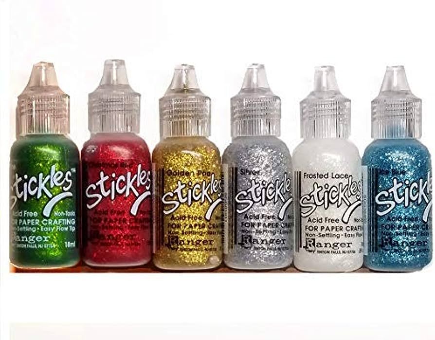 Stickles Ranger Glitter Glue Bundles - Six .5 fl oz Bottles in (Deck The Halls) | Amazon (US)