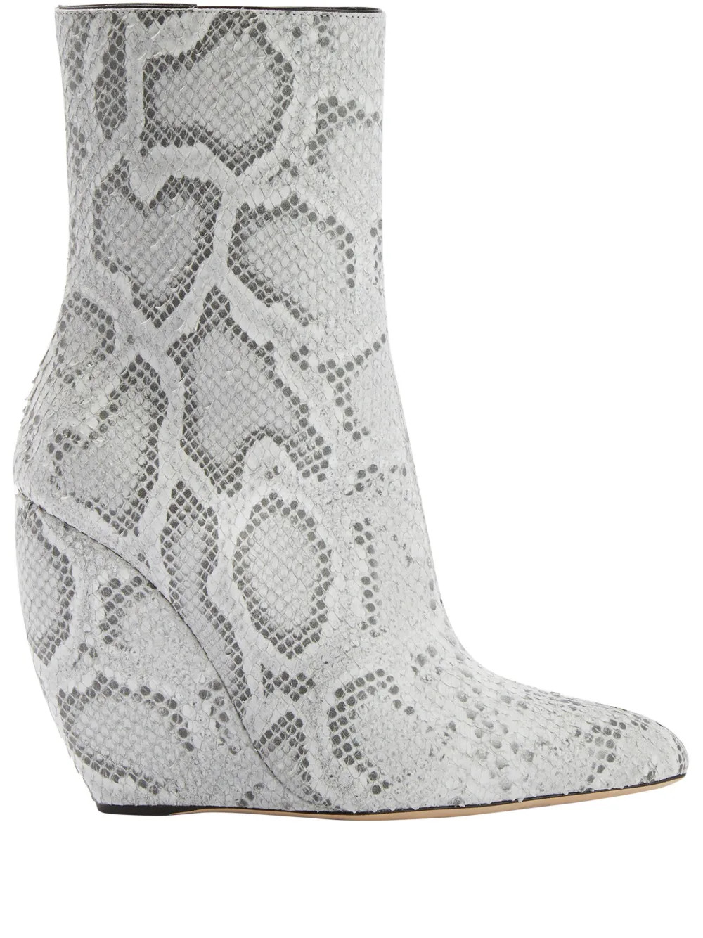 Giuseppe Zanotti Ginnyfer Wedge Leather Boots | Grey | FARFETCH | Farfetch Global