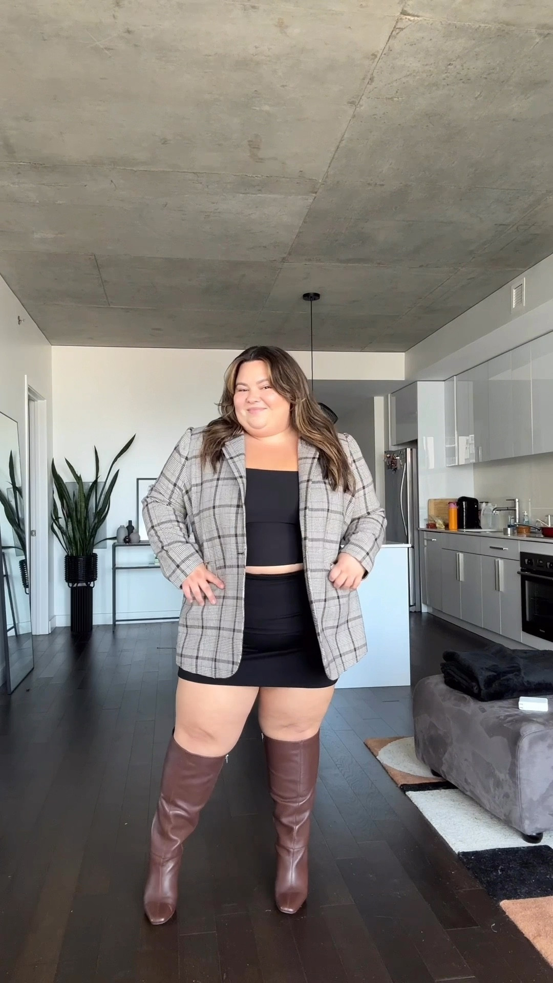 Extra wide calf boots from @dolcevita are here (They come in regular and wide calf too)! If you have wide calves but narrow or normal feet, these boots are perfect for you! I measured my calves with Dolce Vita’s measuring kit (see my stories) and learned that my calves have a 20.5 in circumference, which allowed me to find my ideal size. Although I have wide feet, I was able to wear these boots—I may just need to stretch the foot out a little. 😉  And as always, wearing what I want as a 5’2 size 20! 🤎
〰️ plus size blazer from Able size 3X 
〰️ plus size skort from Klassy Network size 3X 
〰️ black corset top (originally rue21) similar linked below

#LTKPlusSize #LTKMidsize #LTKShoeCrush