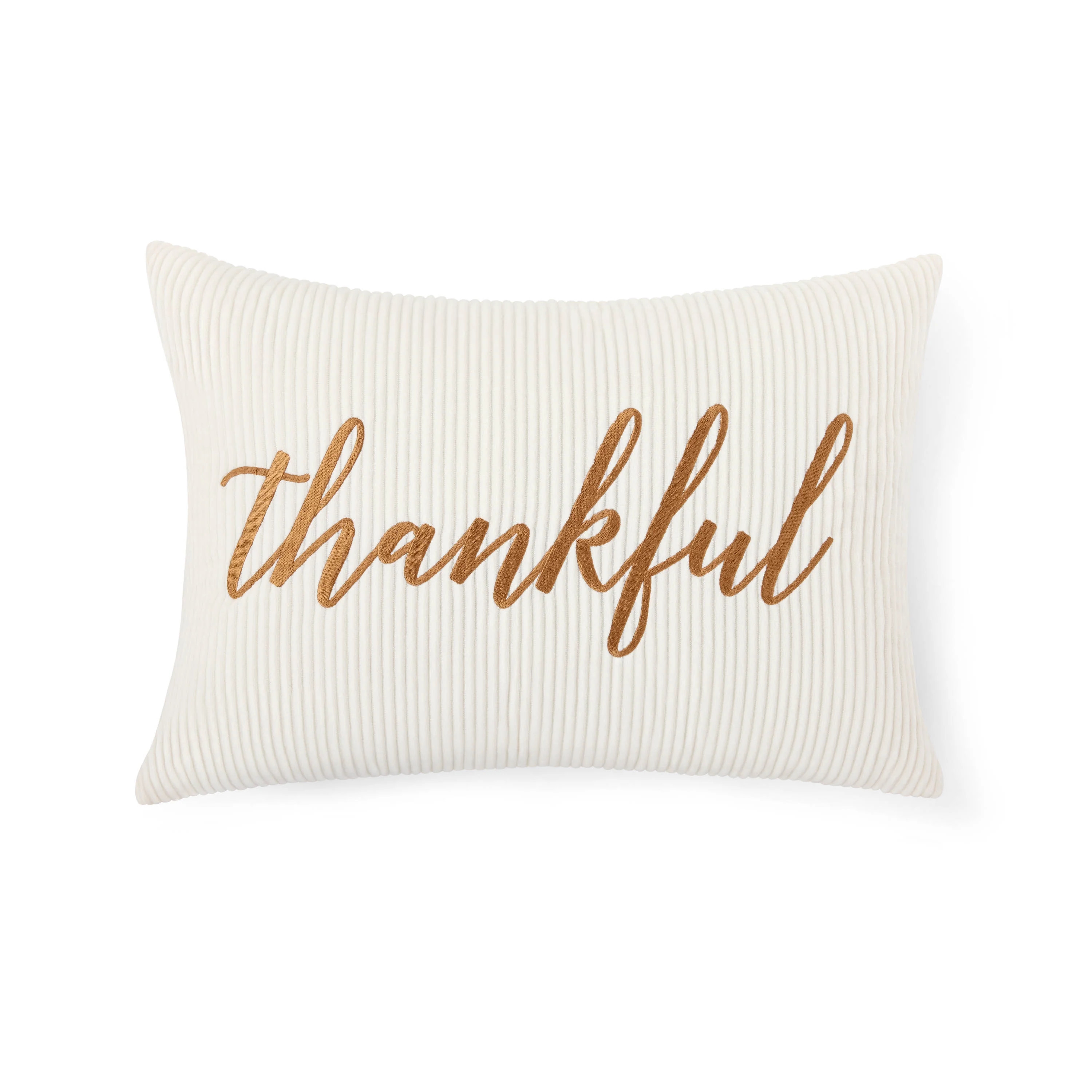 Way To Celebrate 14"x20" Harvest Thankful Oblong Polyester Decorative Pillow (1 Count) | Walmart (US)
