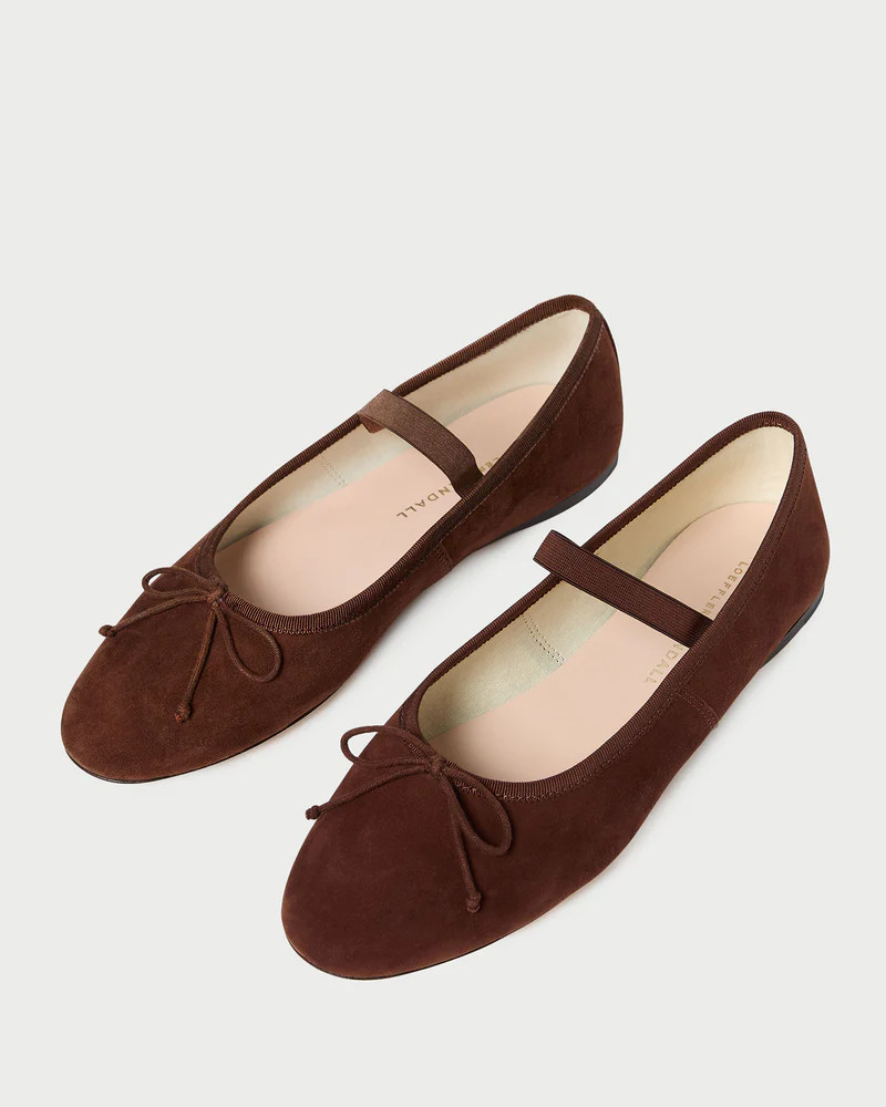 Leonie Espresso Suede Ballet Flat | Loeffler Randall