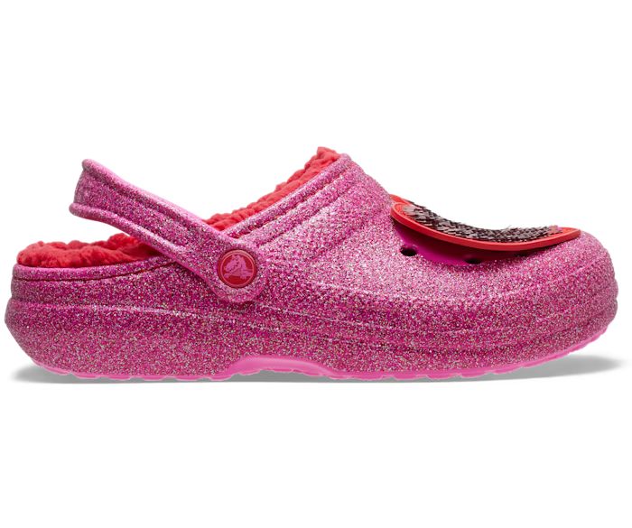Classic Lined Pink Glitter Heart Clog | Crocs (US)