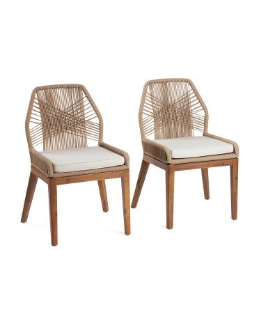 Set Of 2 Rope Crossweave Dining Chairs | Marshalls