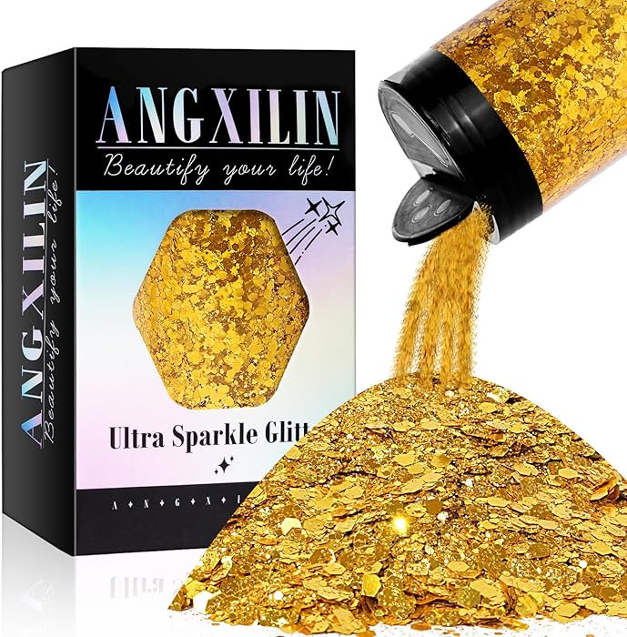 Holographic Chunky & Fine Mixed Glitter, 190g/6.7oz - Bulk Laser Sequin Glitter for Face, Body & ... | Amazon (US)