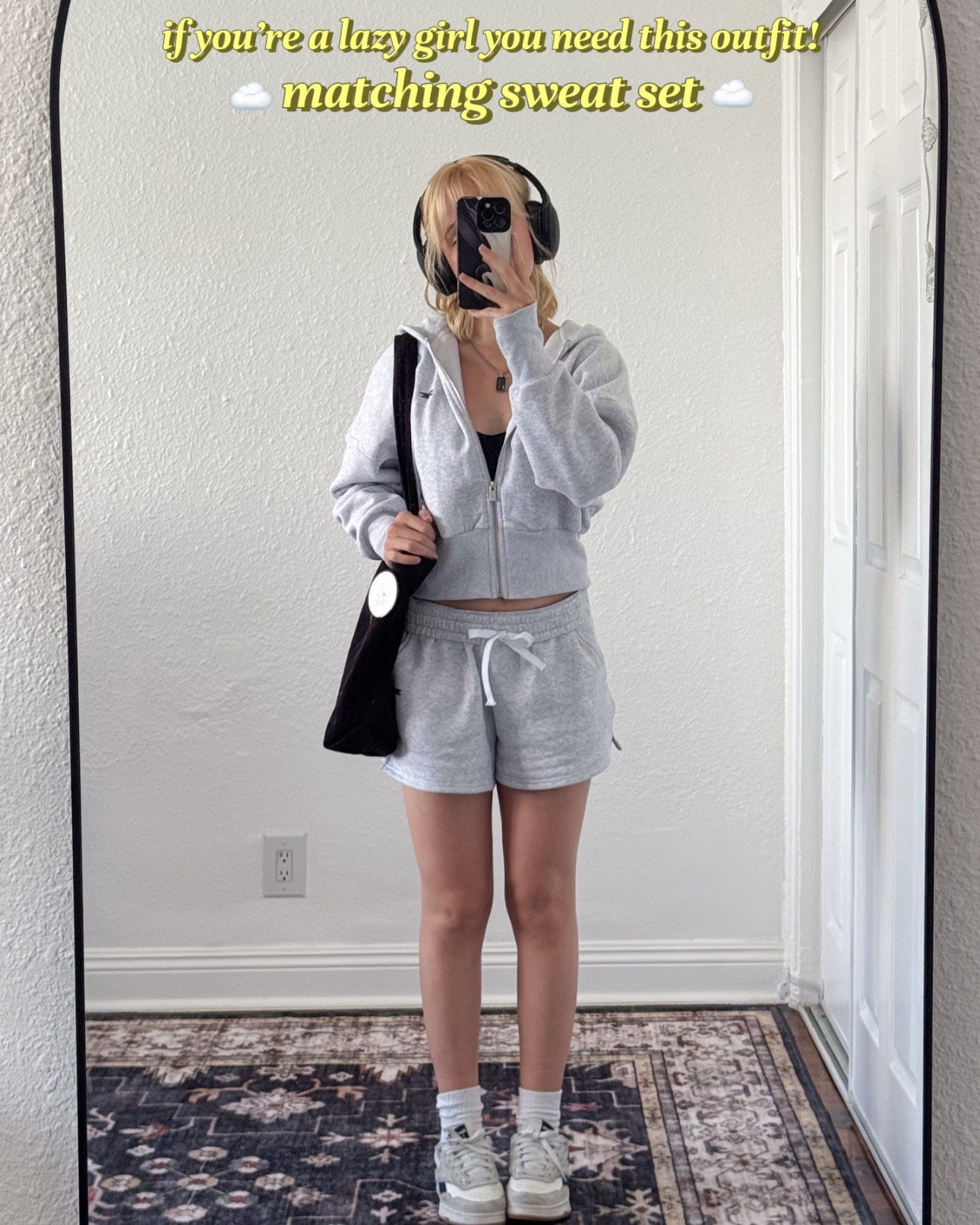matching sets are my favorite brainless outfits!! they’re sooo easy & low maintenance. it saves me from having to pick out an entire outfit! all i have to do is pick my shoes & accessories & im good to go 😌🤌 i think this matching sweat set is super cute for a casual day when i only want to put in minimal effort! all i do is style it with a cami underneath, a tote bag, & some sneakers :)

my sneakers are reebok & my set is from elite eleven! i wasn’t able to link them here so i linked similar ones for
you guys
 #casualstyle #styleinspo #matchingset


#LTKootd