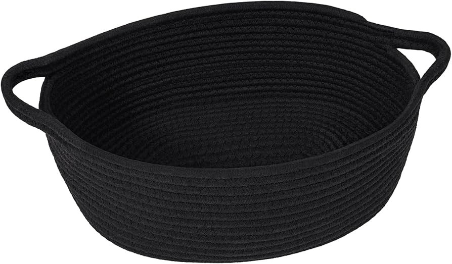 Goodpick Small Woven Basket, Baskets for Gifts Empty, Baby Basket with Handles, Black Baskets for... | Amazon (US)