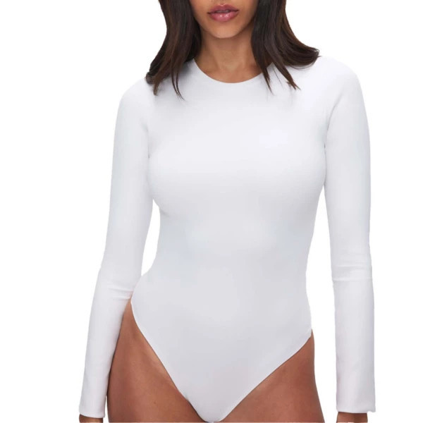 Women's GOOD AMERICAN Scuba Bodysuit XLarge White | Scheels