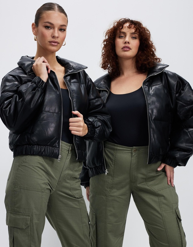 Mini Ultra Puff Leather Jacket | THE ICONIC (AU & NZ)