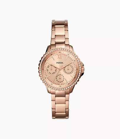 Izzy Multifunction Rose Gold-Tone Stainless Steel Watch | Fossil (US)