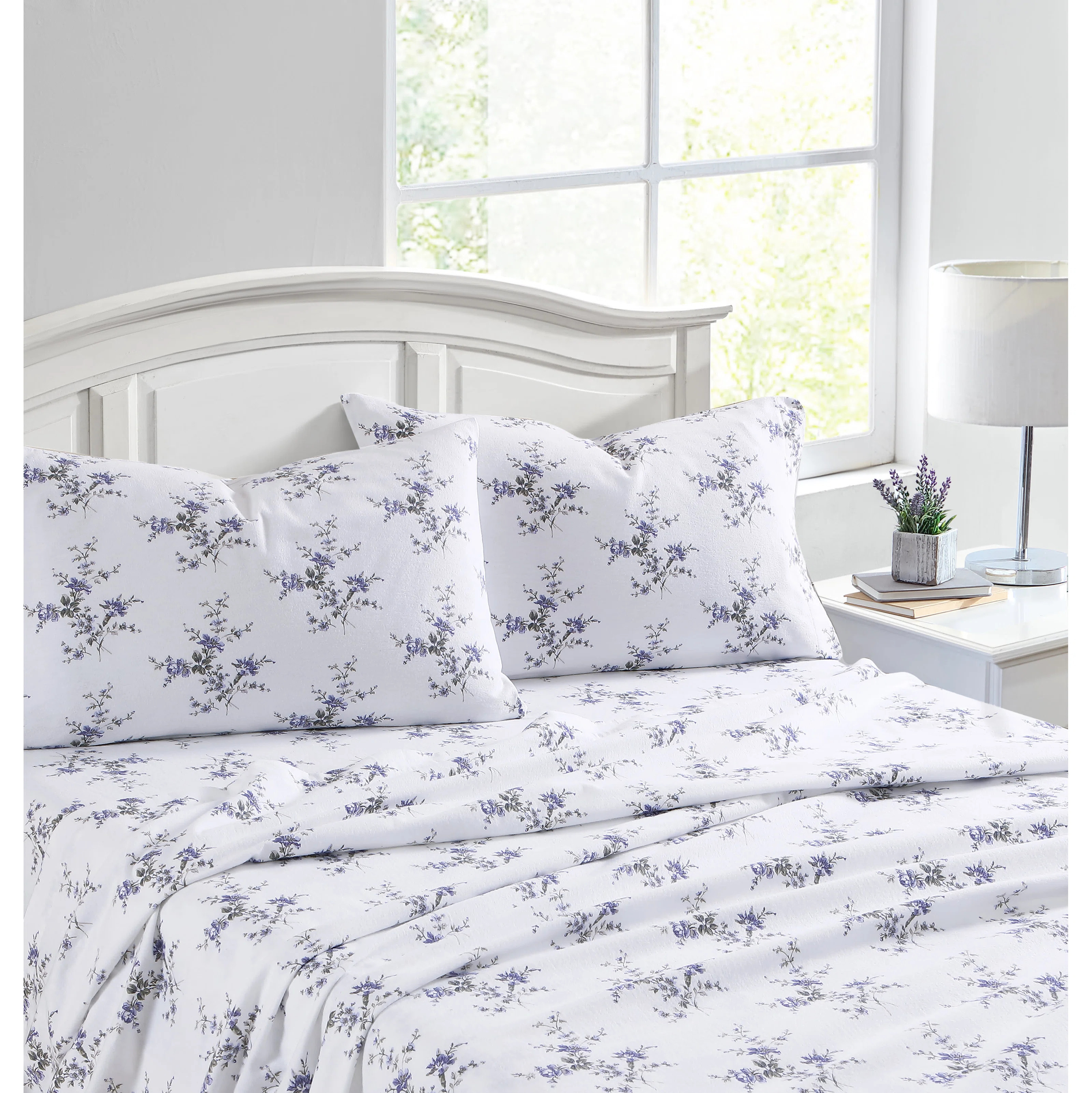 Laura Ashley Cotton Flannel Cozy Sheet Sets | Wayfair North America