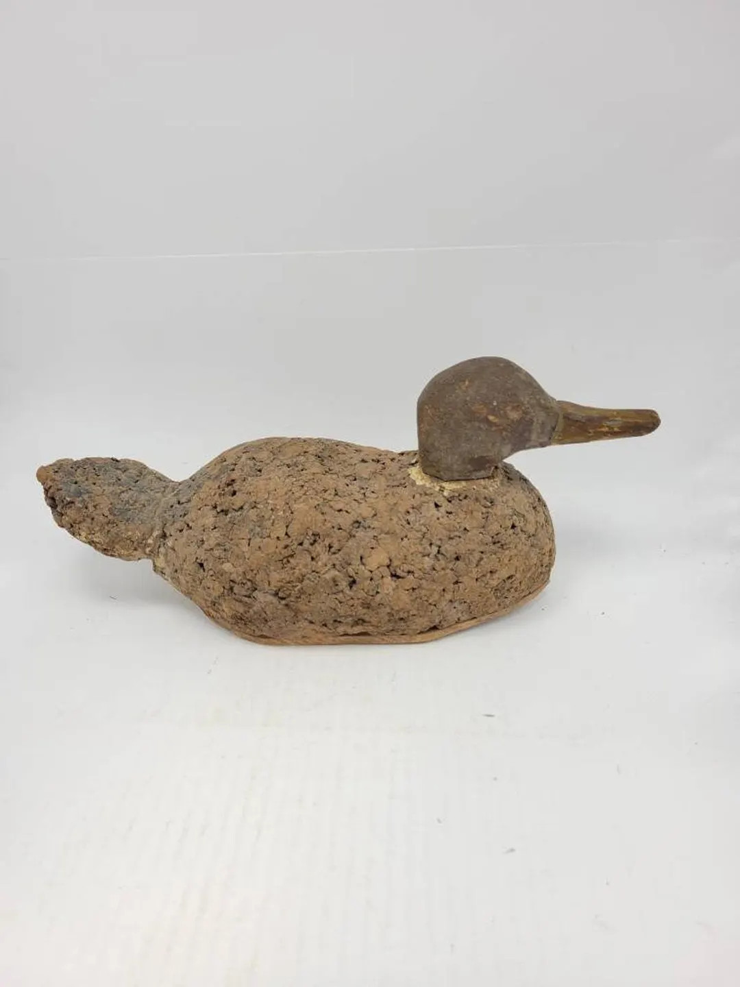 Vintage Duck Decoy, Cork Body, Wood Head, Farmhouse Decor | Etsy (US)
