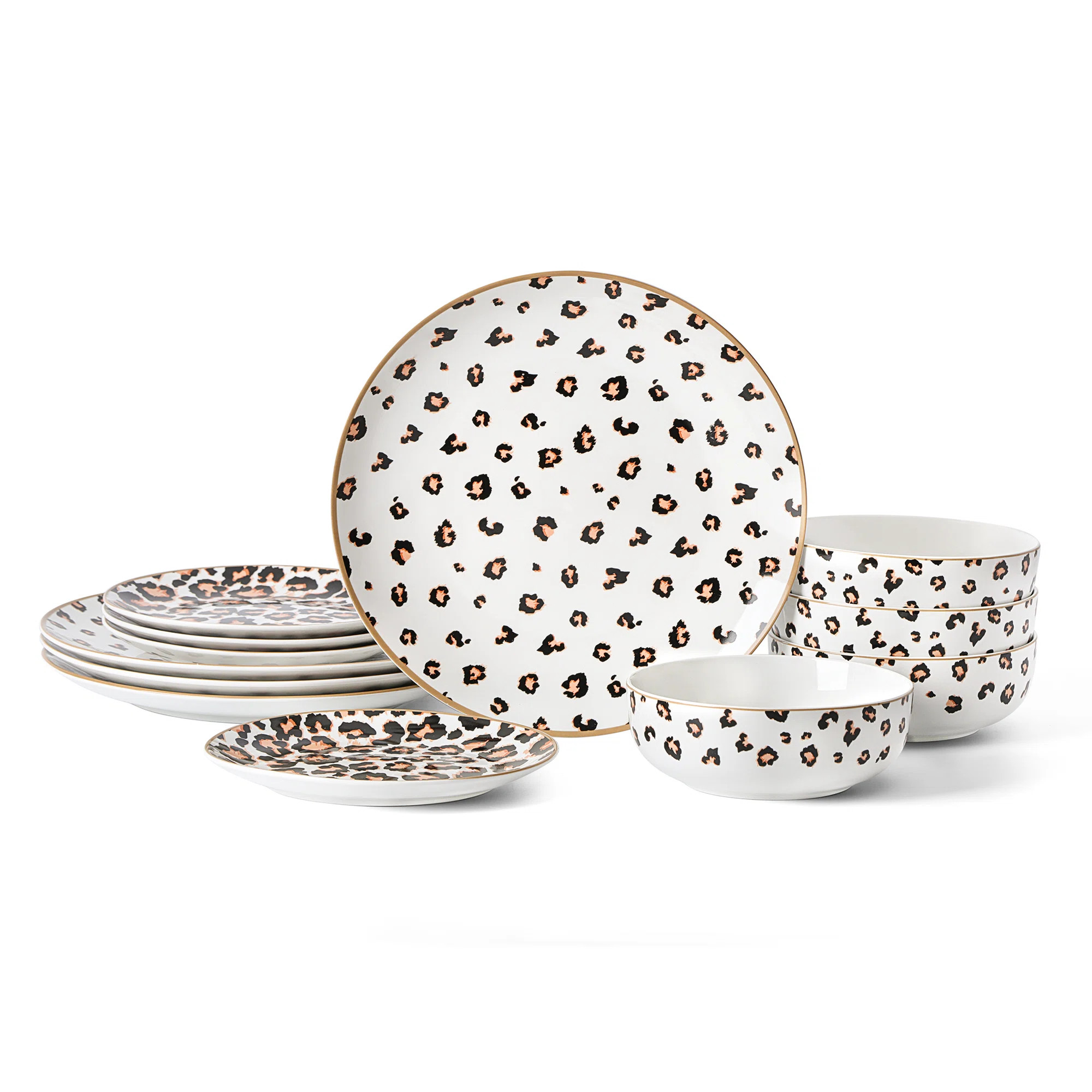 Christian Siriano Majestic 12-Piece Dinnerware Set Porcelain | Wayfair North America