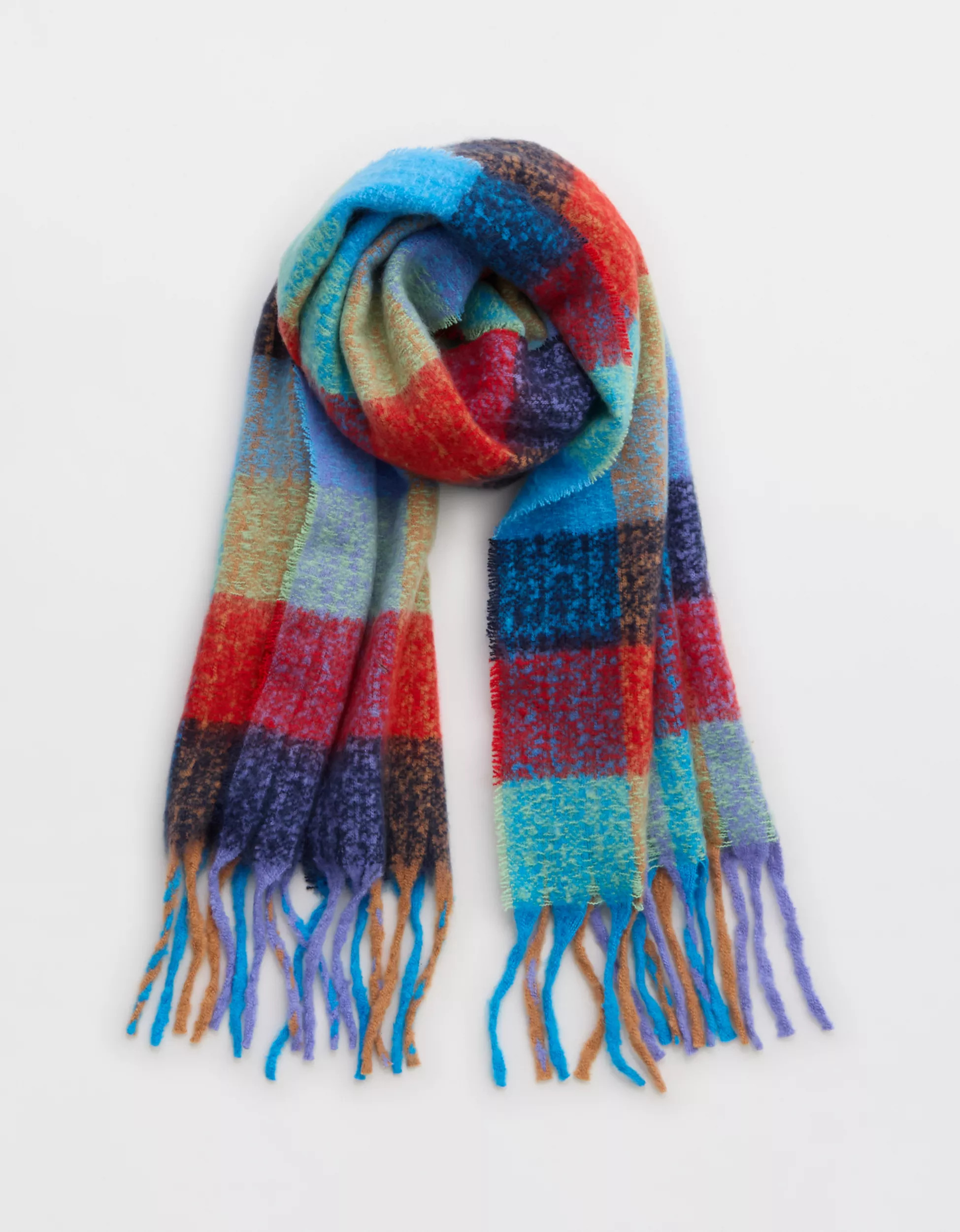Aerie Woven Boucle Fringe Scarf | Aerie