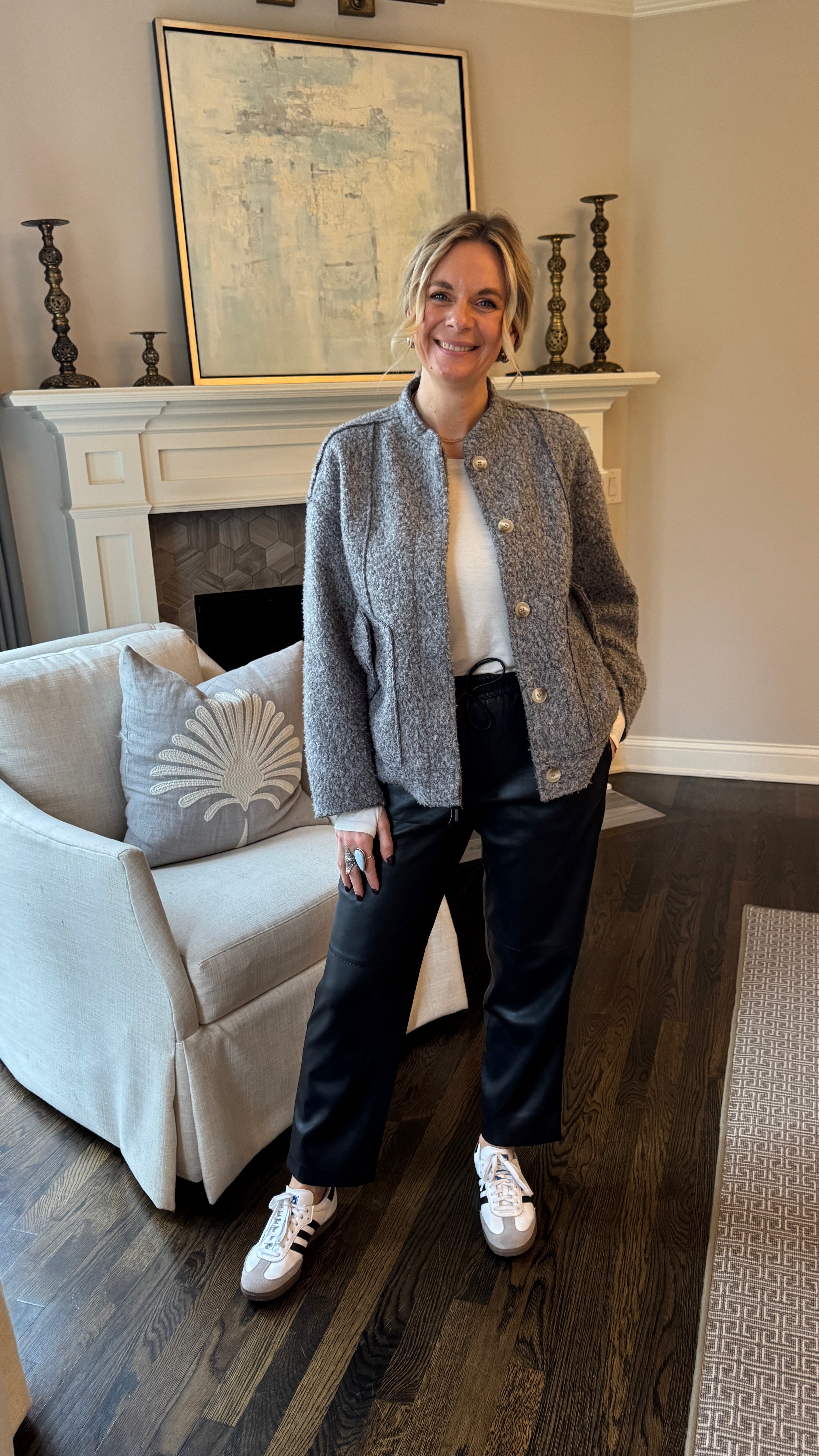 Winter Outfit

How to style faux leather joggers!

#OOTD #StylingTips #PersonalStyling #effortlesstyle #WinterFashion #EarlySpringFashion #personalstylist #nashvillestylist #StyleOver40 #LTKVideo

#LTKWatchNow #LTKStyleTip #LTKOver40