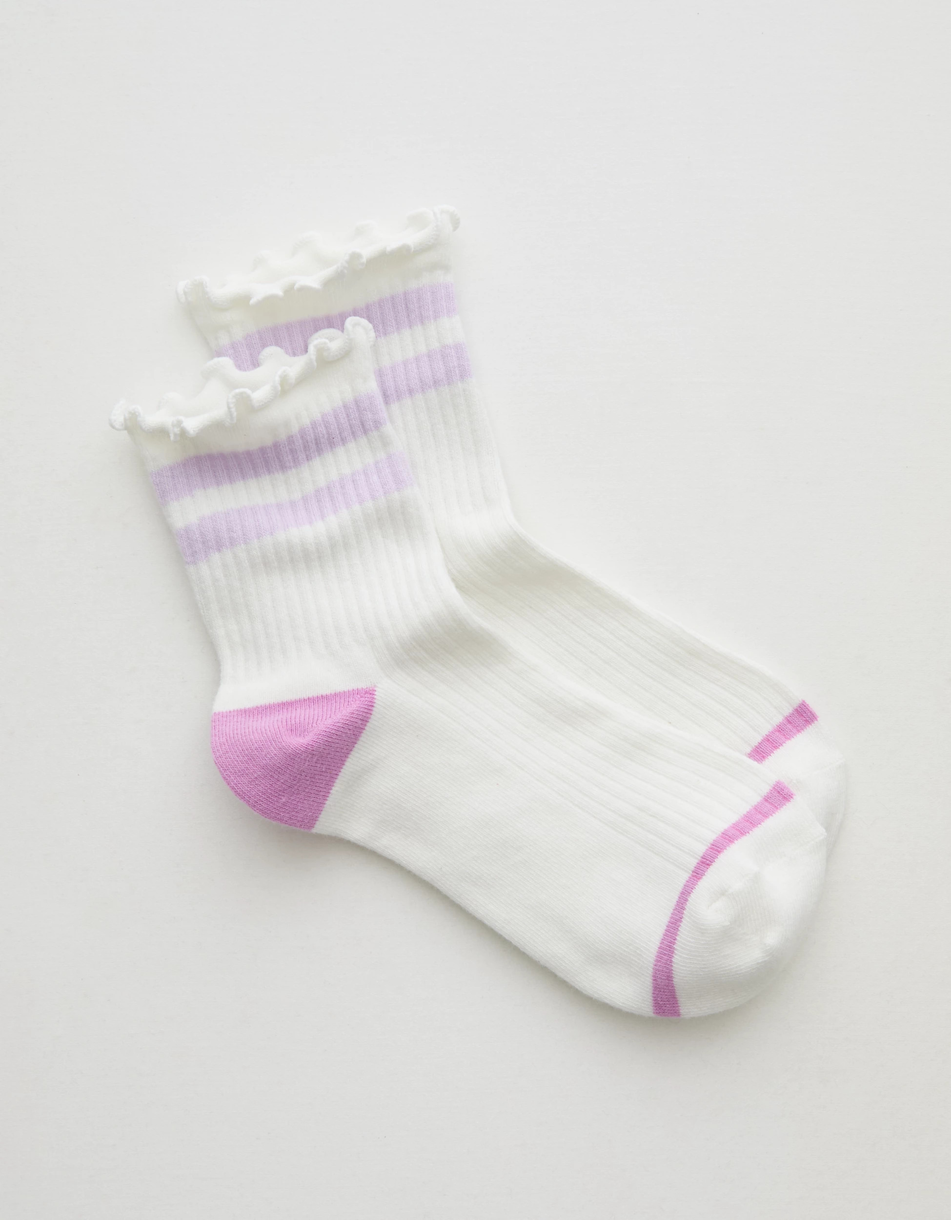 Aerie Lettuce Edge Everyday Quarter Socks | Aerie