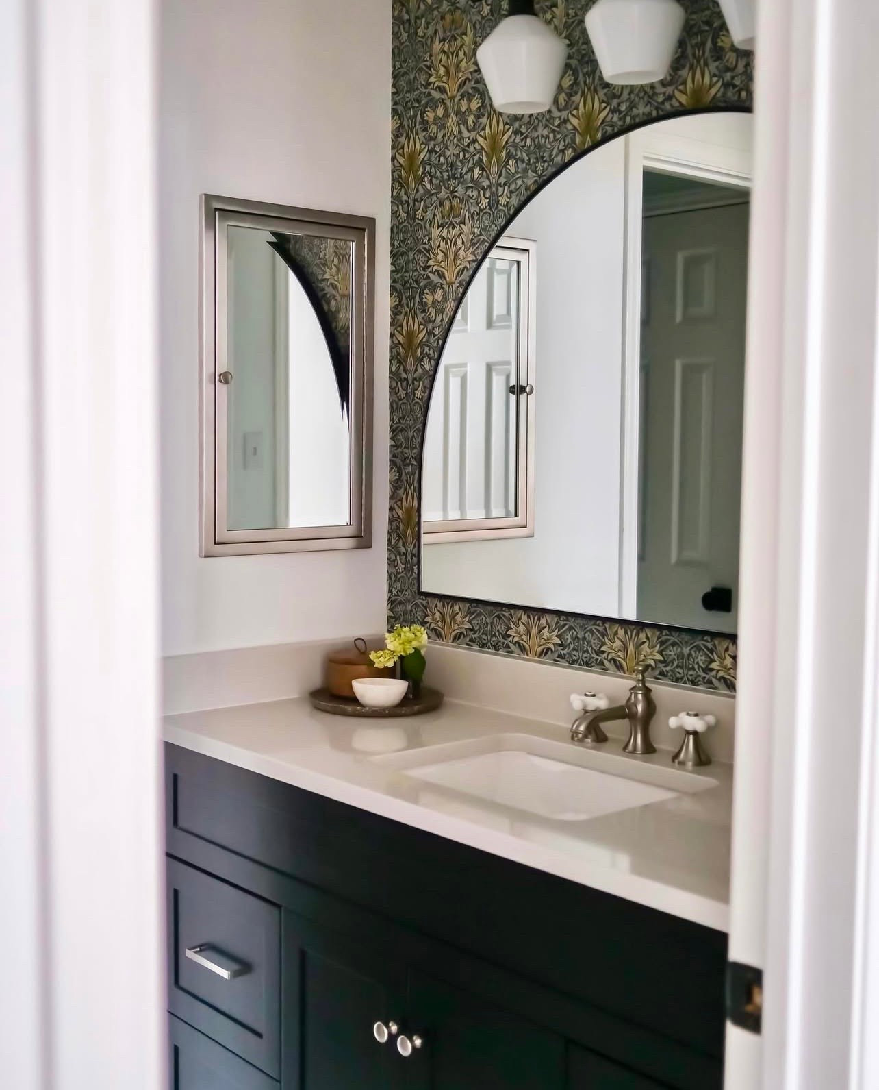 If I did it again, this wallpaper would be on ALL the walls in here! Maybe someday! 

#LTKHome