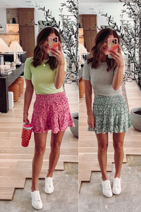 fun and flirty skort in colors perfect for summer! size small. the tuckable ribbed tee has the perfect arm length, too! size small  

#LTKSaleAlert #LTKFindsUnder50 #LTKFamily