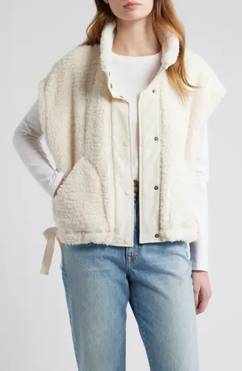 Thread & Supply Wubby High Pile Fleece Vest in Eggnog at Nordstrom Rack, Size X-Large | Nordstrom Rack