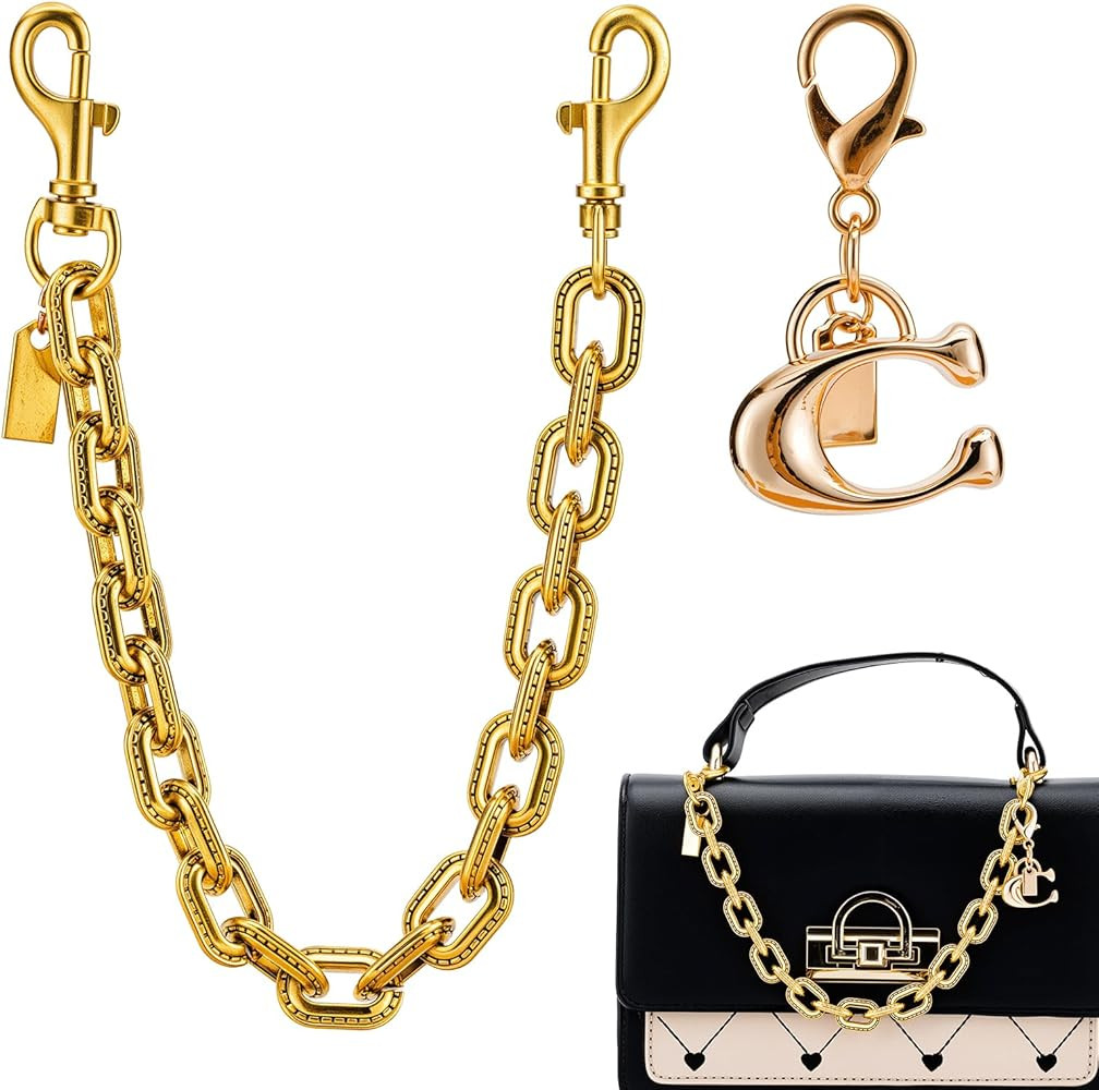 Bag Charms for Handbags,Gold Purse Charm Bag Accessories for Women,Vintage Purse Extender Chain&J... | Amazon (US)
