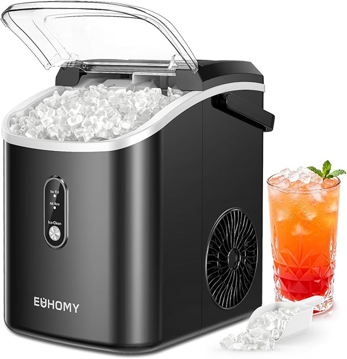 EUHOMY Nugget Ice Maker Countertop with Handle, Ready in 6 Mins, 34lbs Per Day, Removable Top Cov... | Amazon (US)