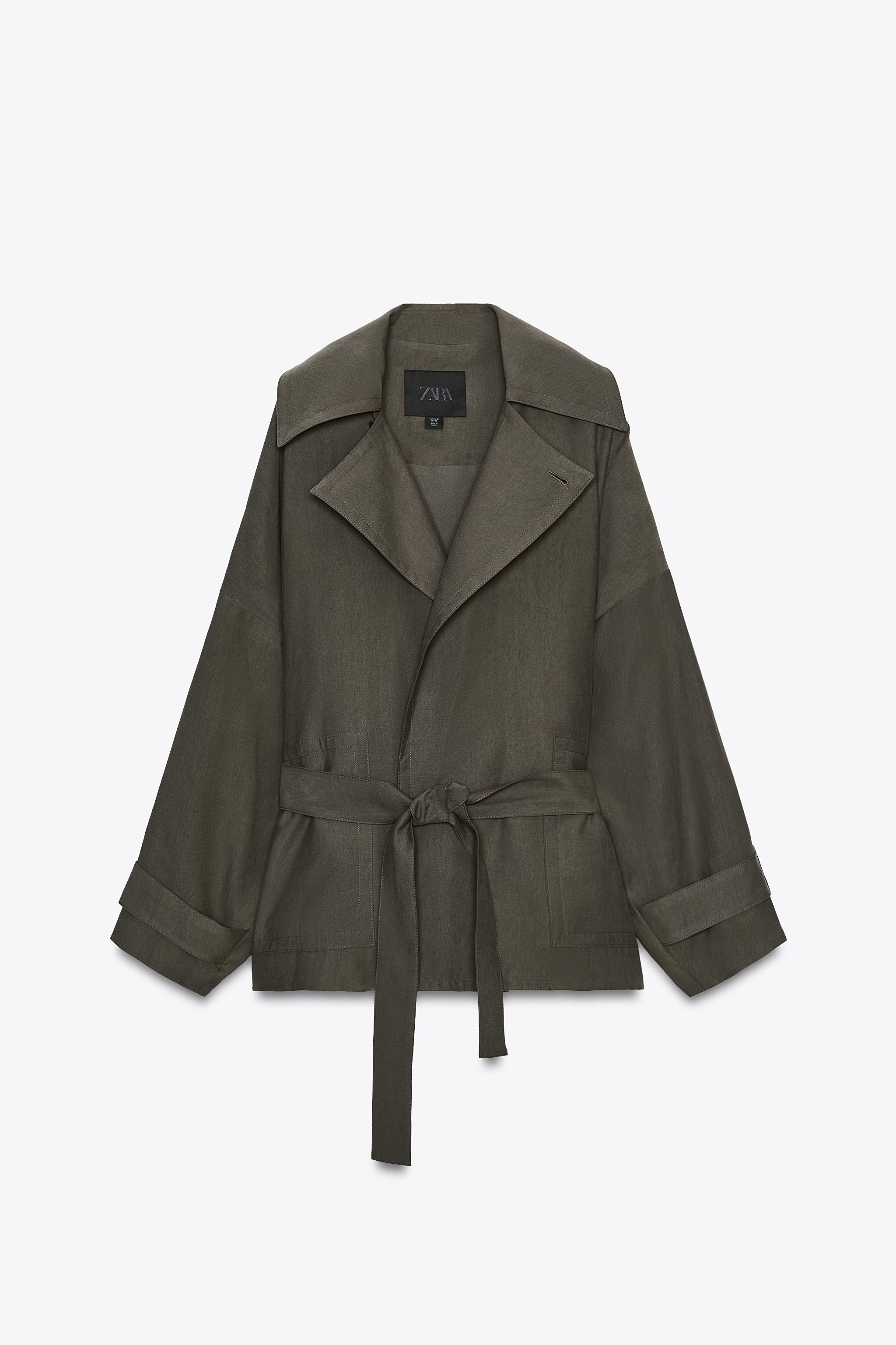 ZW COLLECTION FLOWING BELTED JACKET | Zara AU