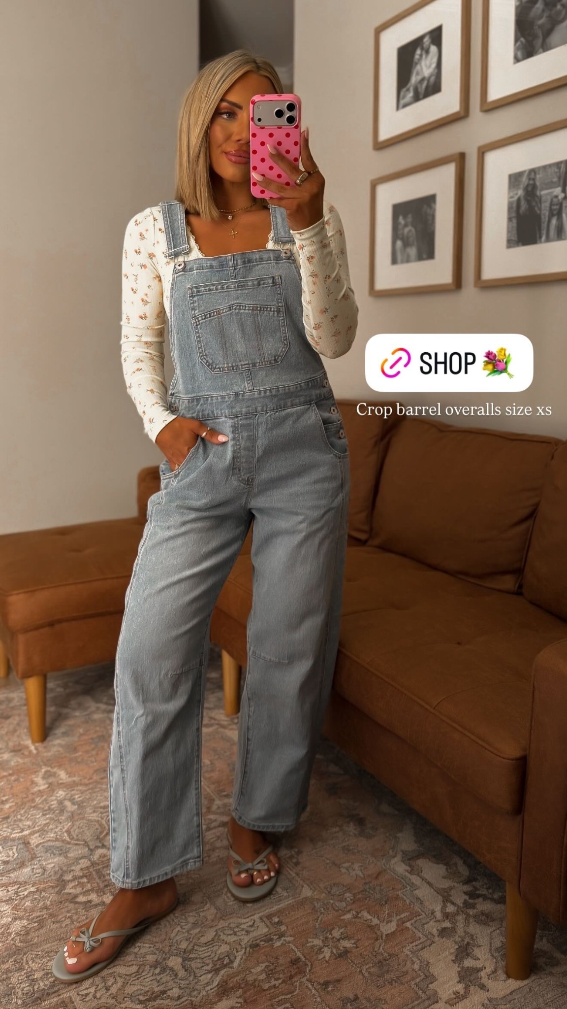 Crop barrel overalls size xs