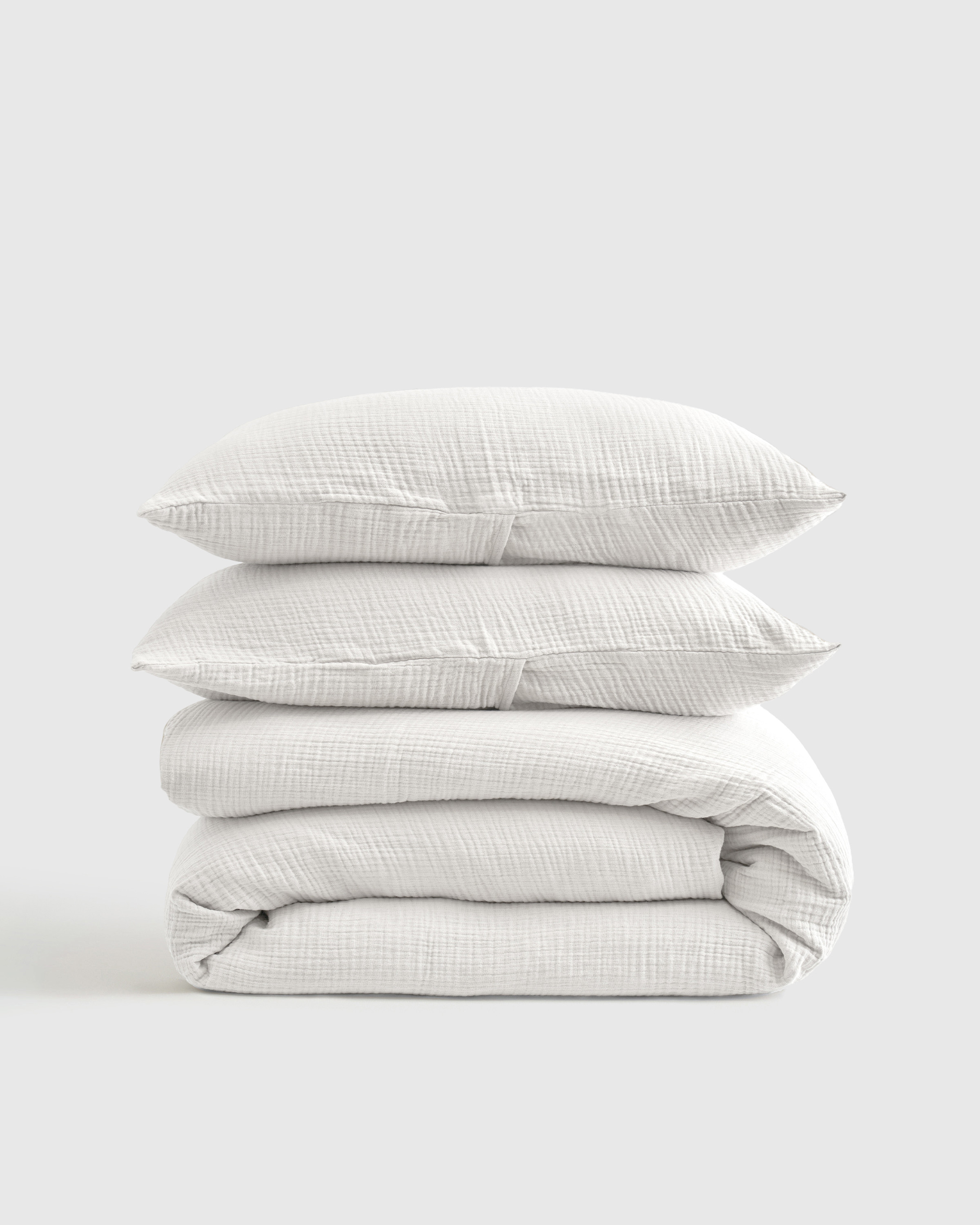 Quince | Organic Airy Gauze Duvet Cover Set in White, Size Twin, Cotton | Quince