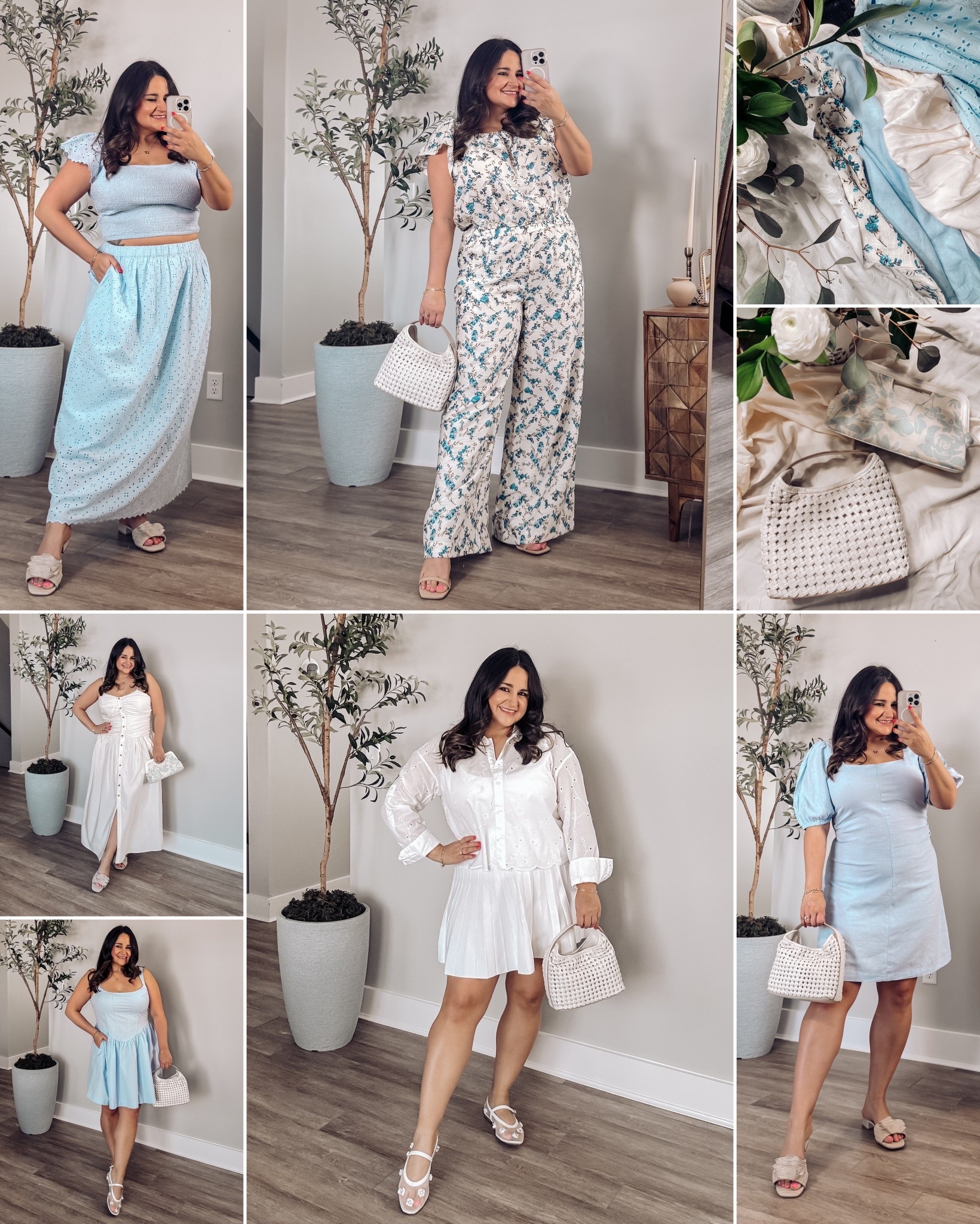 The dreamiest collection of spring outfits!

I’m loving everything about these blue florals, eyelet texture, linen, and cotton.

Everything is true to size except I recommend sizing down in the two piece set!

Midsize, plus size, over 30, petite style, target style, target spring, target deals, target dress, target vacation outfit, white dress, short sleeve dress, maxi skirt, maxi dress, light blue, powder blue, mom outfit, vacation dress, vacation outfit, trousers

#LTKPlusSize #LTKPetite #LTKMidsize