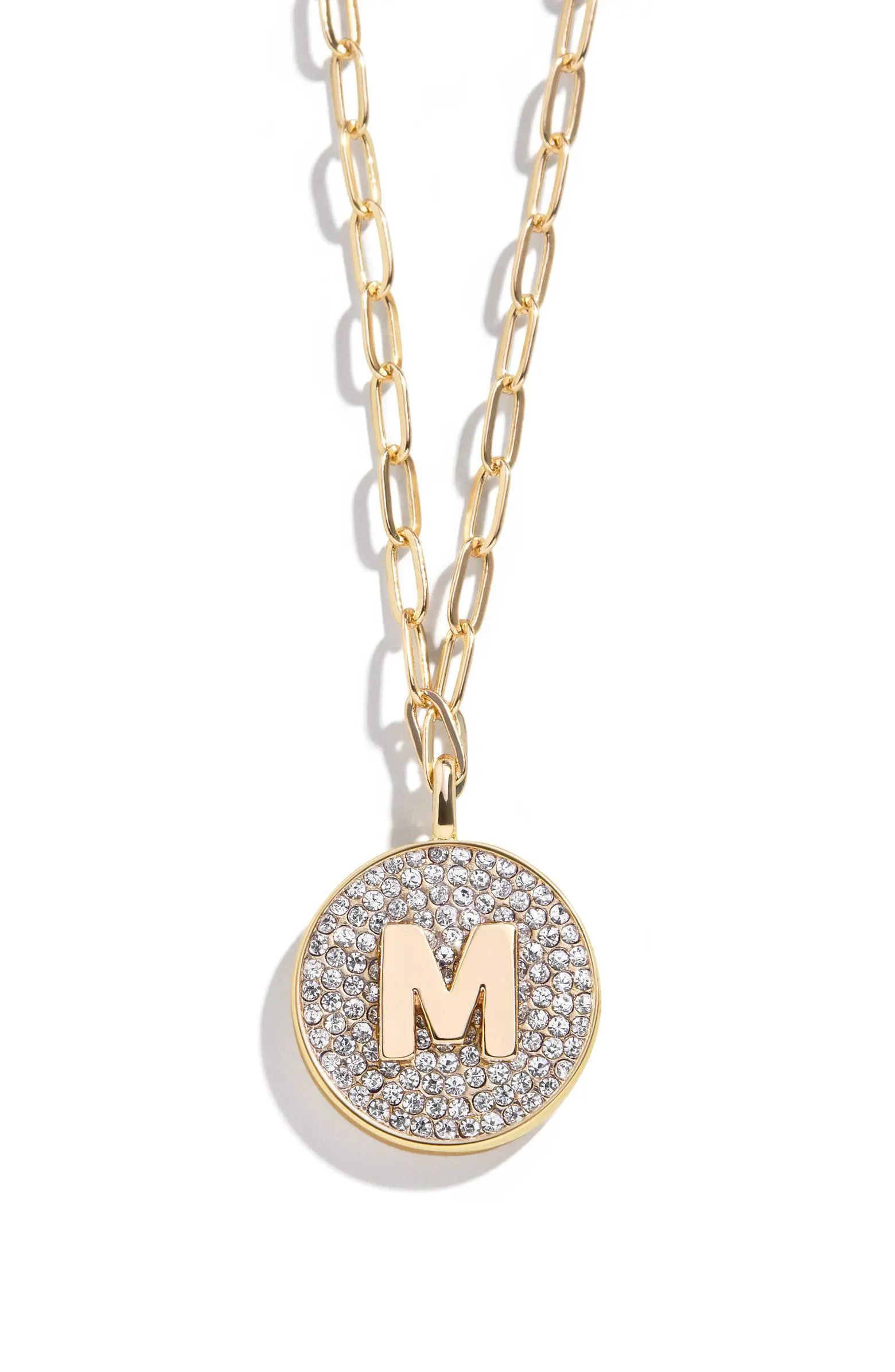 BaubleBar Pavé Inital Pendant Necklace | Nordstrom | Nordstrom