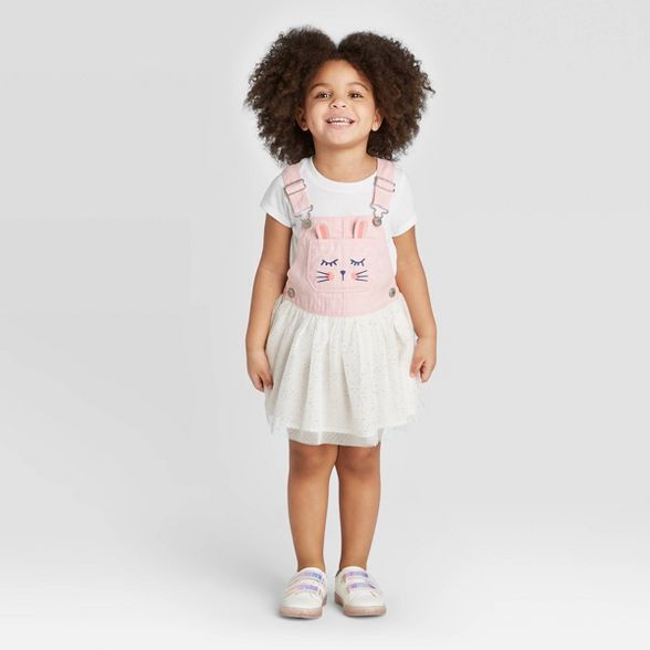 OshKosh B'gosh Toddler Girls' Bunny Tulle Skirtall - Pink | Target