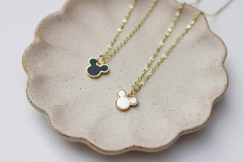 Mickey Necklace | Women's Necklace | Mouse Charm Necklace | Mouse Necklace | Everyday Necklace | ... | Etsy (US)