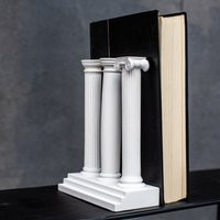 Classical Column Bookends - Natural Plaster Greek Pillars, Minimalist Neoclassical Decor For Bookshelves Or Desk | Etsy (US)