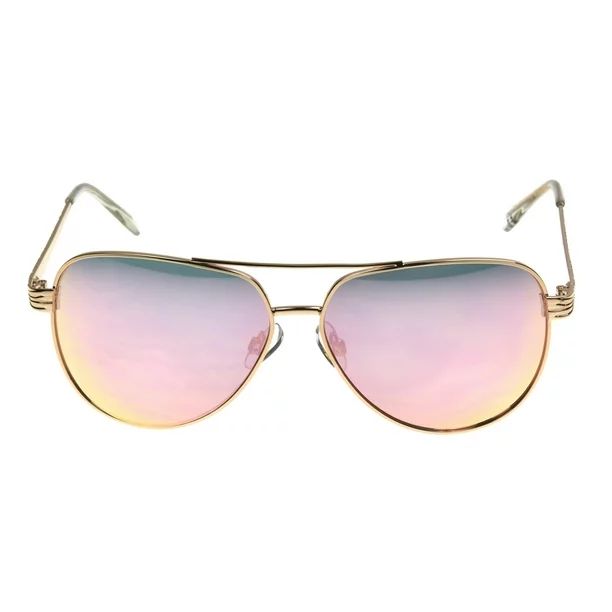 Foster Grant Women's Rose Gold Mirrored Aviator Sunglasses I02 | Walmart (US)