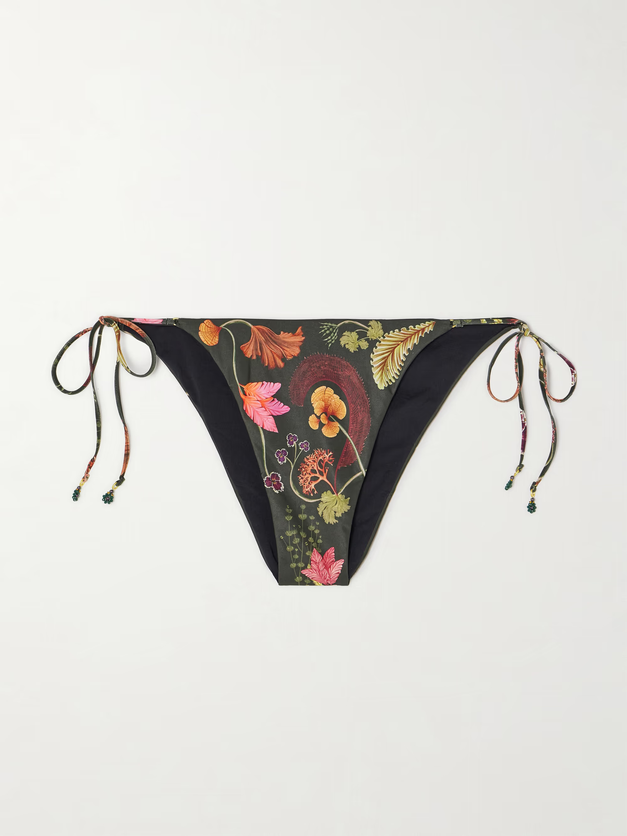 + NET SUSTAIN Poema Habitat embellished floral-print recycled bikini briefs | NET-A-PORTER (US)