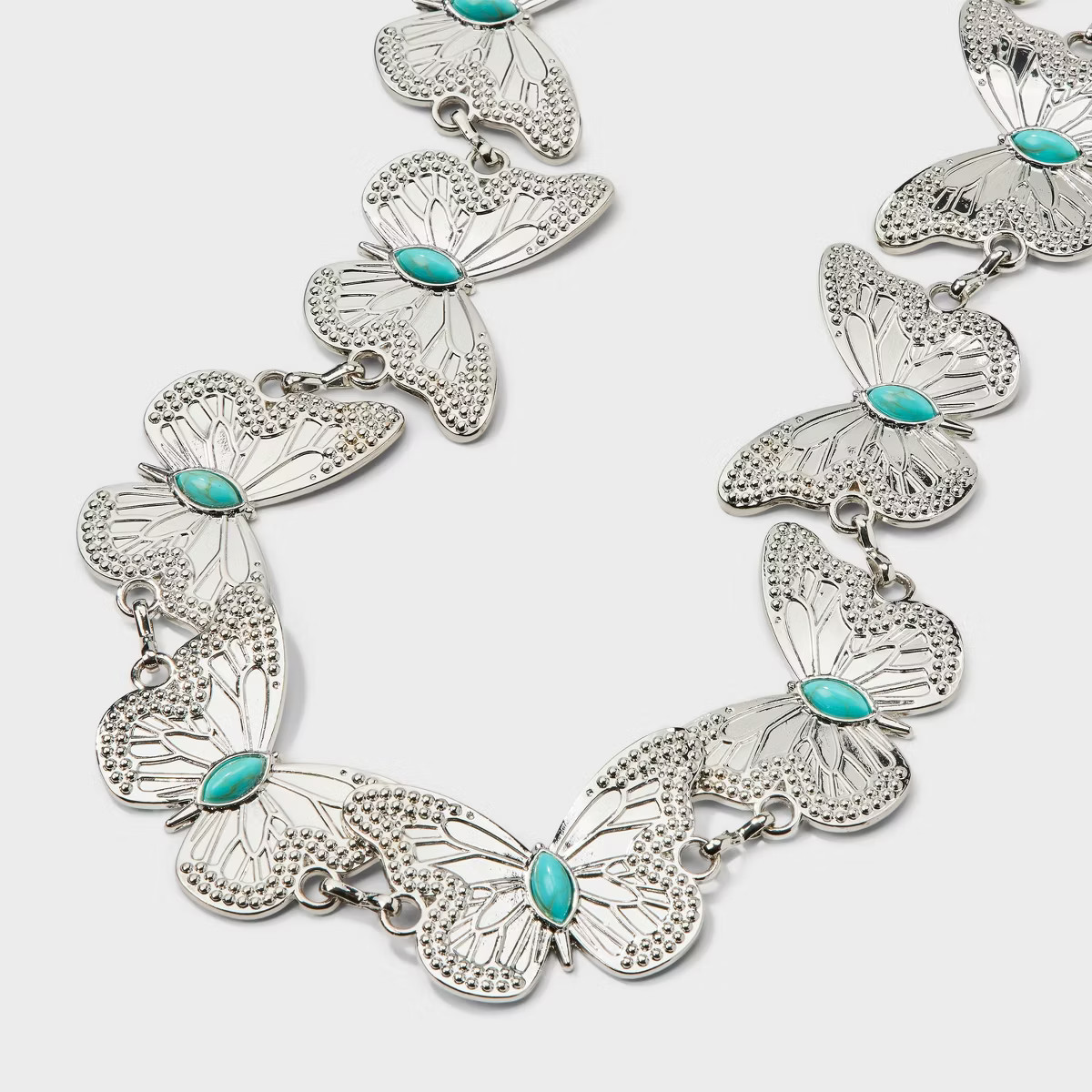 Girls' Butterfly Chain Belt - art class™ Silver | Target