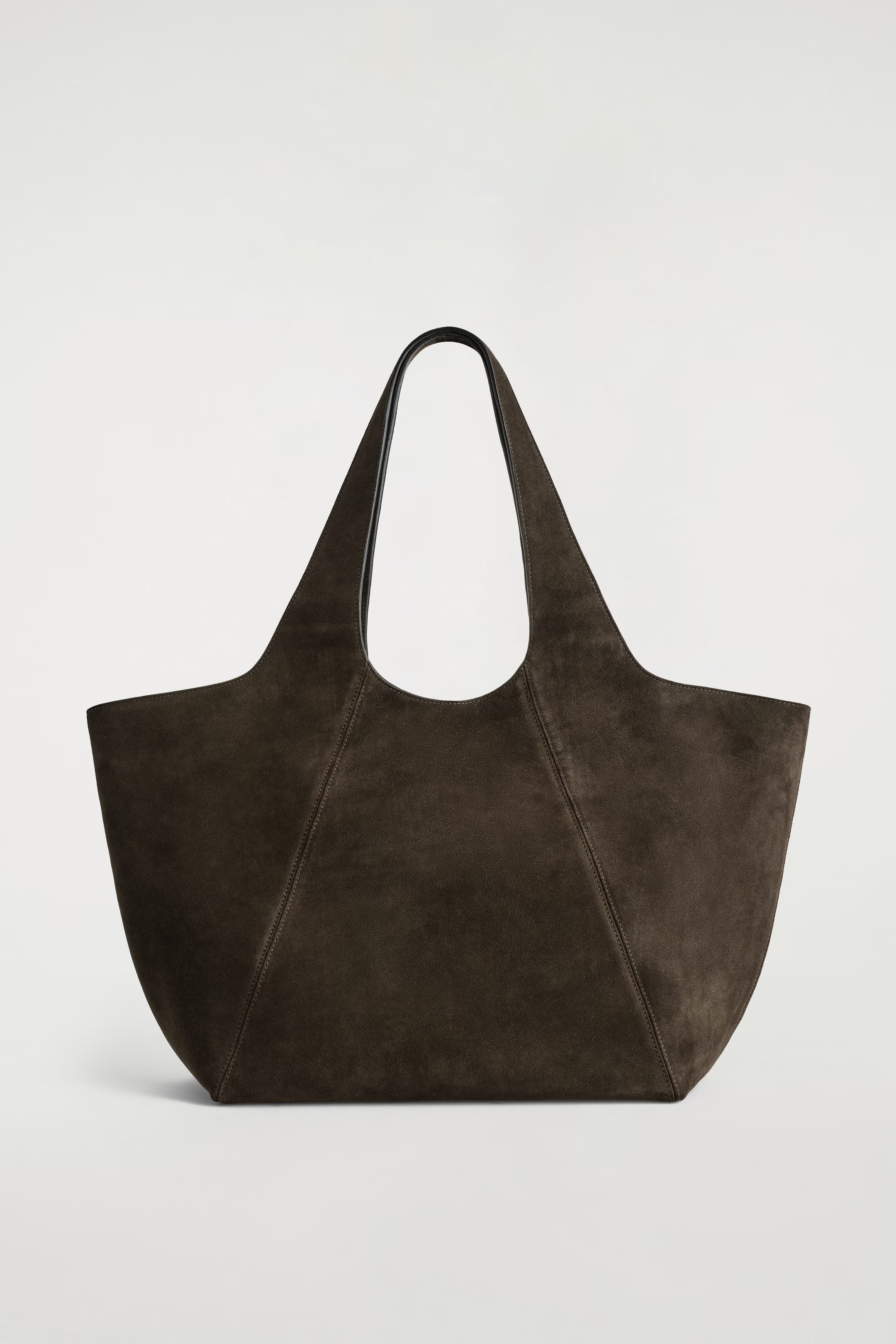 SCULPTED TOTE BAG - SUEDE - BROWN | COS GB | COS UK