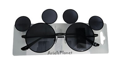 2025 DISNEY PARKS Mickey Mouse Ear Black Tinted Sunglasses 100% UVA Protection | eBay US