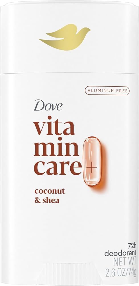 Dove VitaminCare+ Aluminum Free Deodorant Stick Coconut & Shea for 72H Odor Protection Breathable... | Amazon (US)