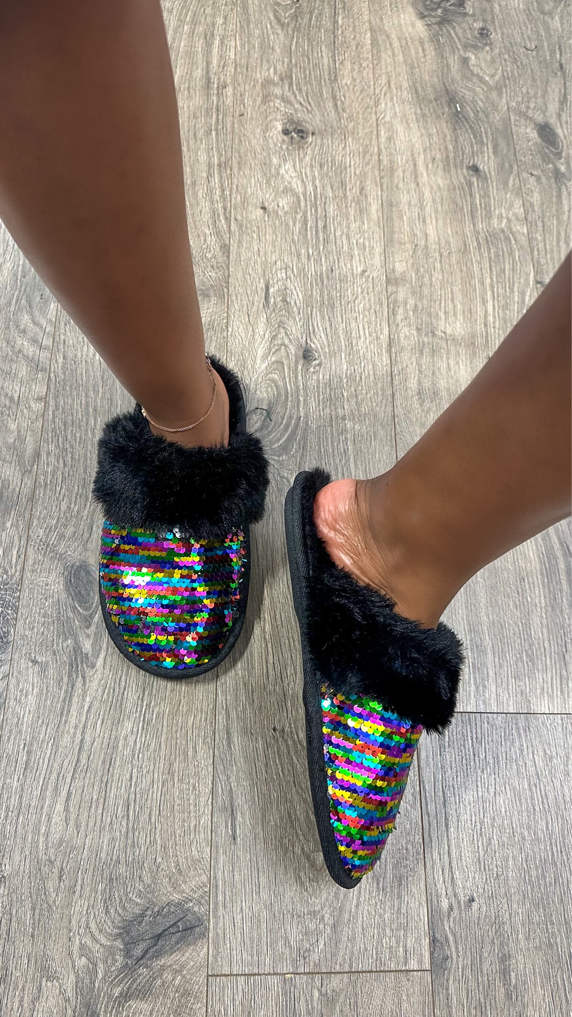 Reversible sequins and these slippers fit accurate to the product size chart. I wear a size 8 in shoes so I went with a large in the slippers.

#LTKfindsunder50 #LTKsalealert #LTKtravel