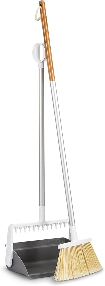 Full Circle Home Cleaning, Tag Team Easy-Empty Broom and Dustpan Set, White | Amazon (US)