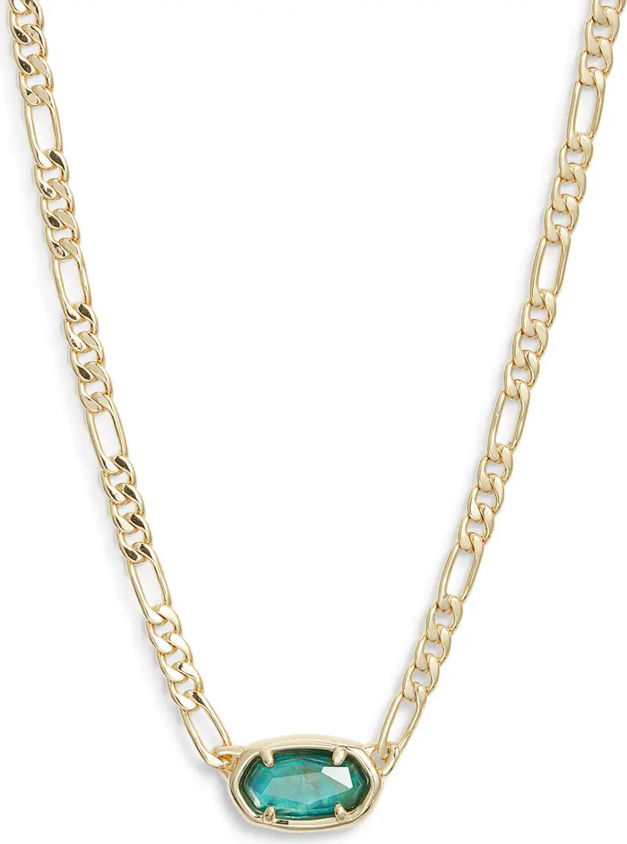 Elisa Mother-of-Pearl Figaro Chain Pendant Necklace | Nordstrom