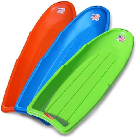 Flexible Flyer Winter Lightning Snow Sleds for Kids and Adults (3-Pack) - 48 Inch Toboggan Style ... | Amazon (US)