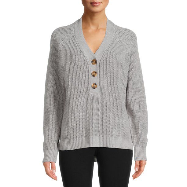 Time and Tru Women's Pullover Henley | Walmart (US)