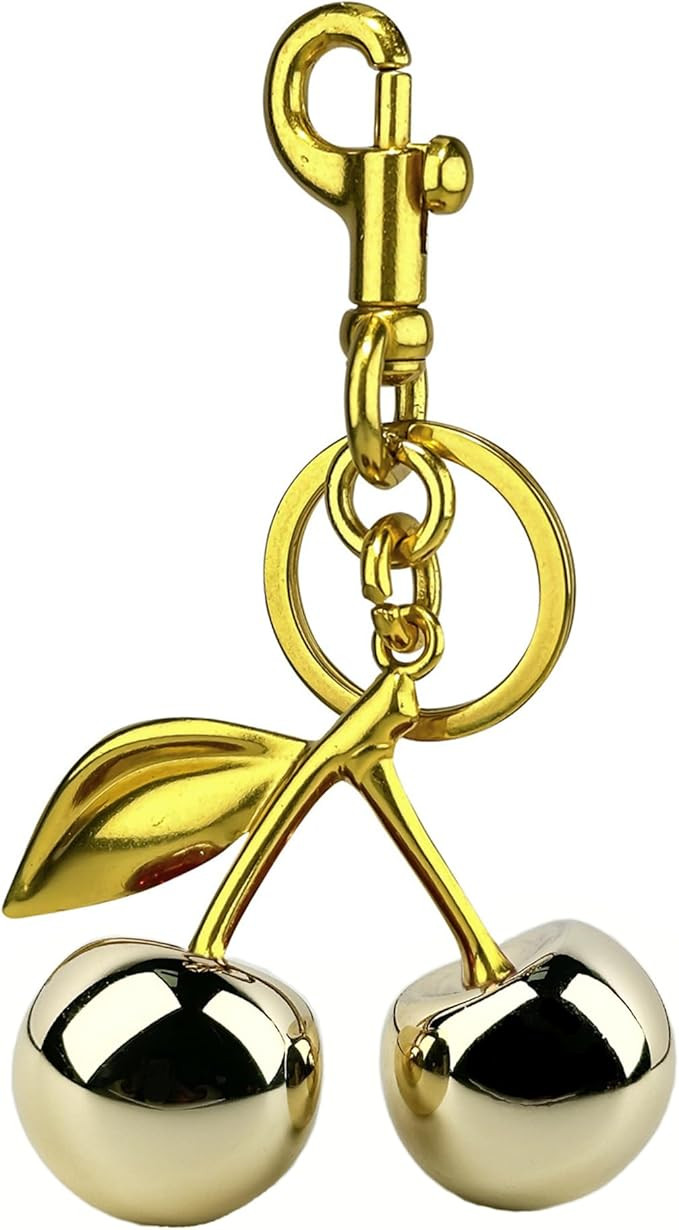 Glitter Cherry Bag Charm with Key Ring and Clip, Cute Cherry Keychain for Women Purses and Hand B... | Amazon (US)
