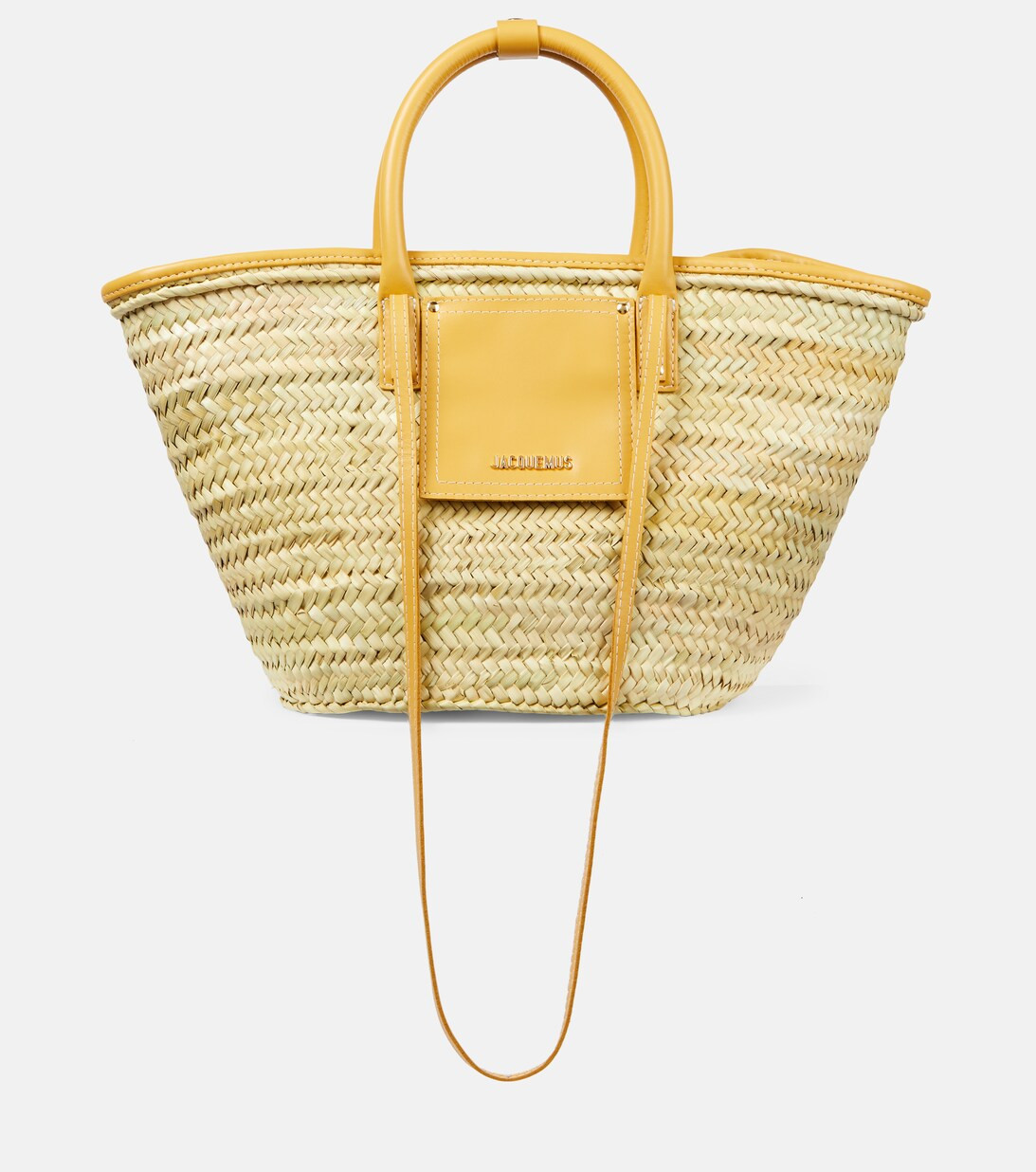 Le Panier leather-trimmed woven tote | Mytheresa (US/CA)