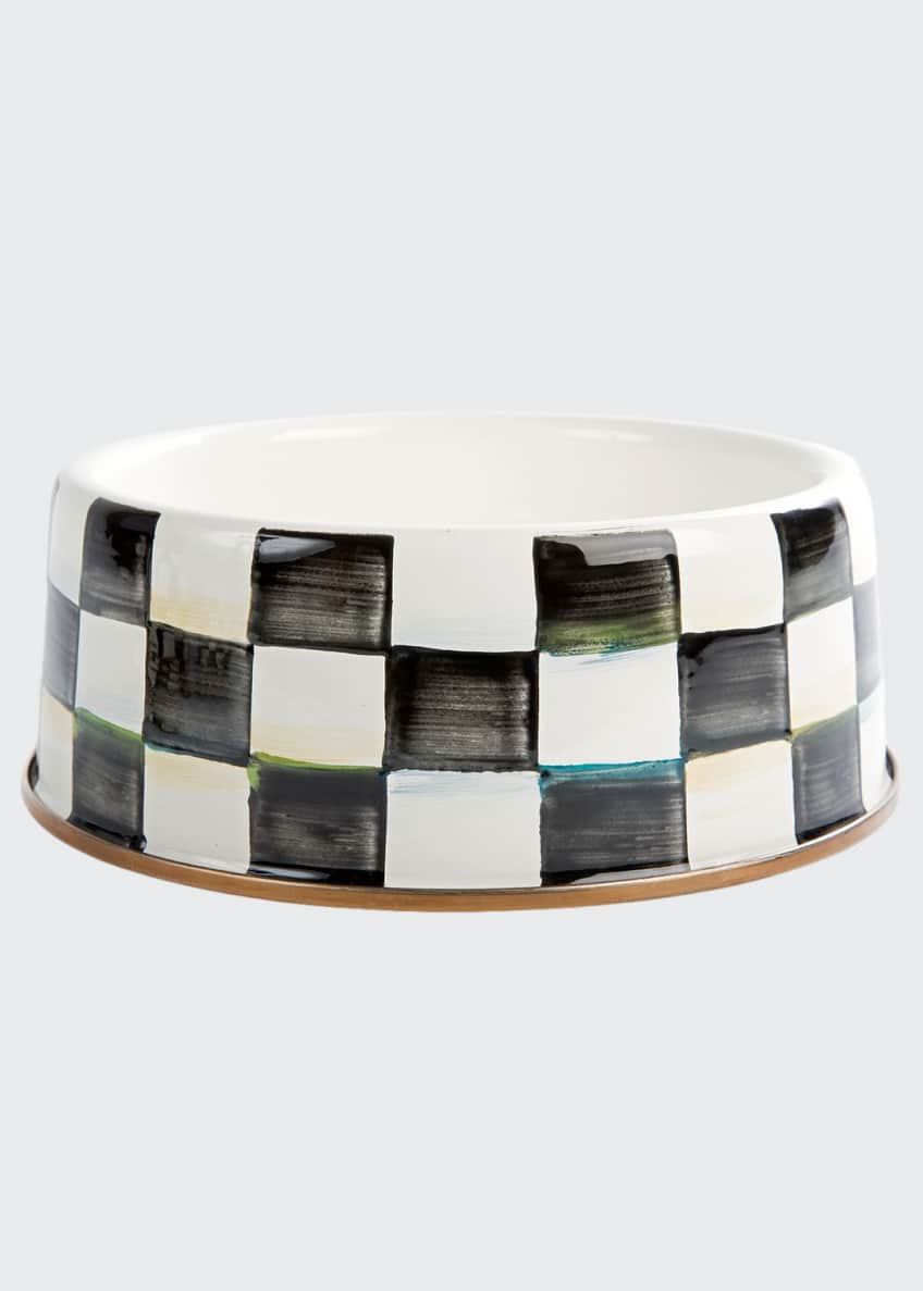 MacKenzie-Childs Courtly Check Large Dog Bowl | Bergdorf Goodman